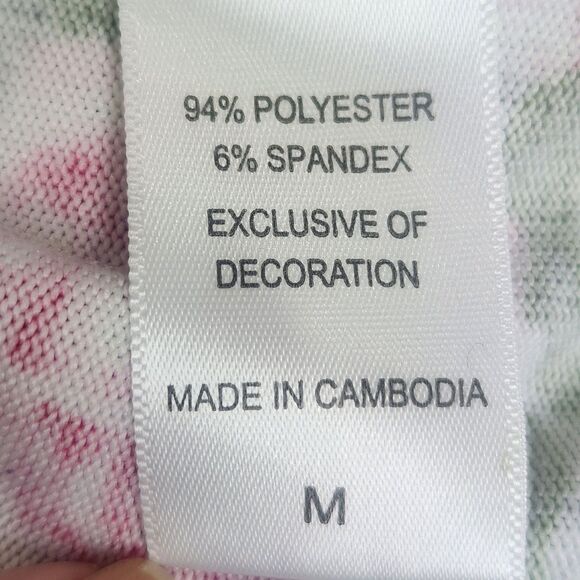 Betsey Johnson Y2K-Flirty Rose AOP-Knit Tunic/Dress-Rfl-M-Coquette-Cottagecore - Picture 9 of 10